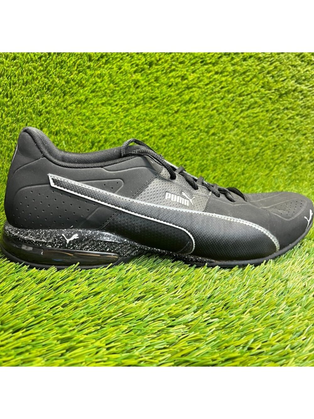Puma Cell Surin 2 Mens Size 12 Black Silver Athletic Training Shoes Sneakers